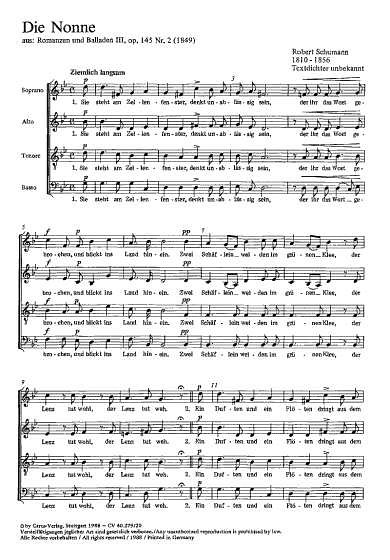 R. Schumann: Schumann: Die Nonne; John Anderson