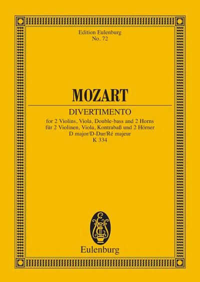 W.A. Mozart: Divertimento No. 17 Ré majeur