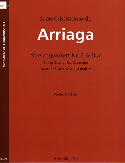 J.C. de Arriaga: Streichquartett Nr. 2 A-D, 2VlVaVc (Stsatz)