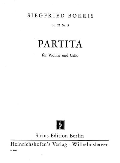 S. Borris: Partita für Violine und Violoncello op. 27 Nr. 3