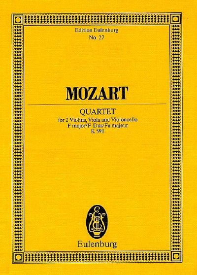 DL: W.A. Mozart: Streichquartett F-Dur, 2VlVaVc (Stp)