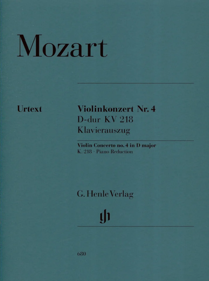 W.A. Mozart: Violinkonzert Nr. 4 D-Dur KV, VlKlav (KlavpaSt) (0)