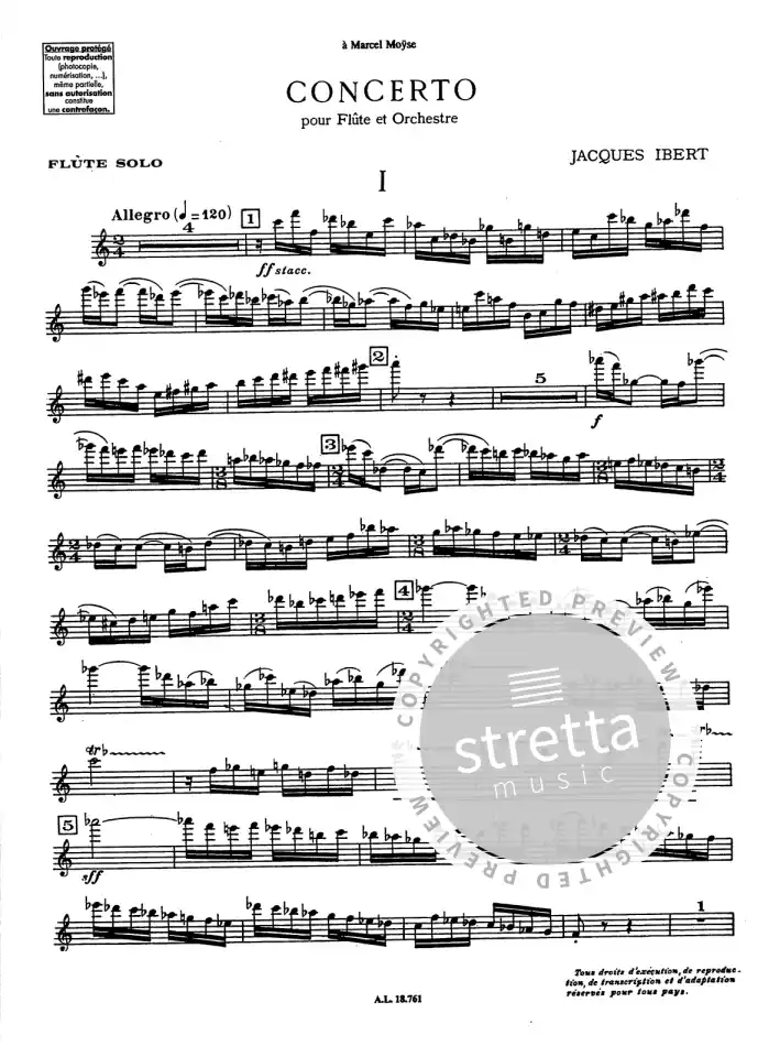 J. Ibert: Concerto für Flöte und Orchester, FlOrch (KASt) (4)