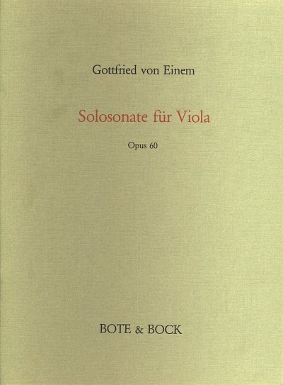 G. von Einem: Sonate op. 60