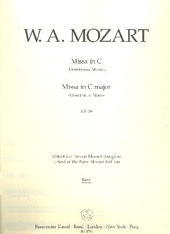 W.A. Mozart: Missa C-Dur KV 66 "Dominicus Messe"