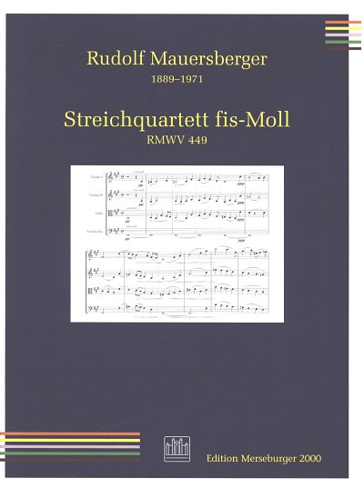 AQ: R. Mauersberger: Streichquartett fis-Moll R, 2V (B-Ware)