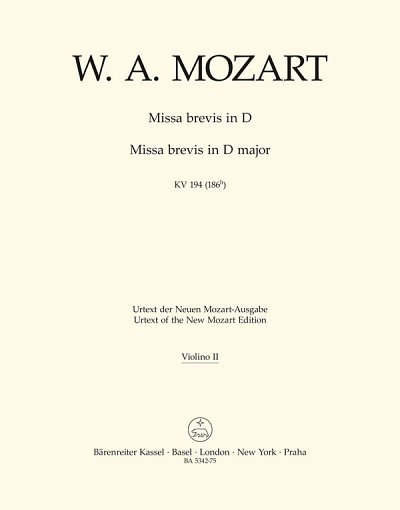 W.A. Mozart: Missa brevis D-Dur KV 194 (186h) (Vl2)