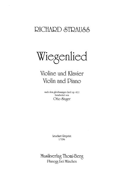 R. Strauss: Wiegenlied Op 41/1