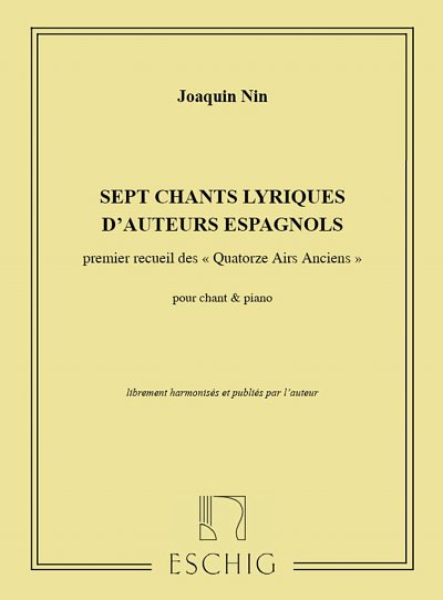 Sept Chants Lyriques D'Auteurs Espagnols