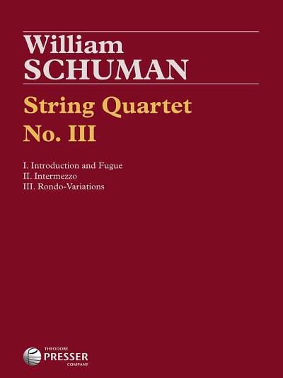 W.H. Schuman: String Quartet No. 3, 2VlVaVc (Pa+St)