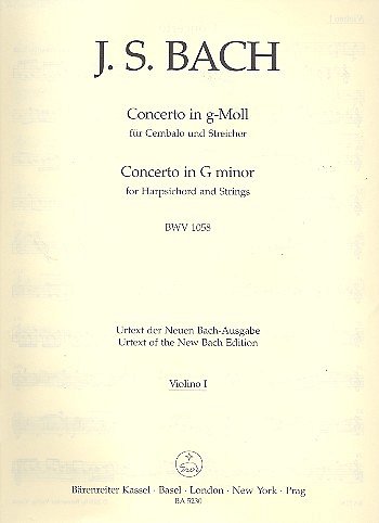 J.S. Bach: Concerto in g-Moll BWV 1058, KlavStrBc (Vl1)