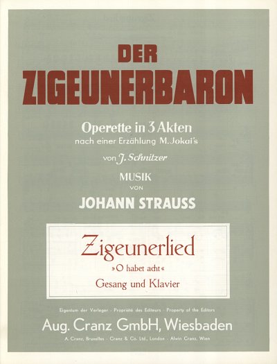J. Strauß (Sohn) i inni: Zigeunerlied