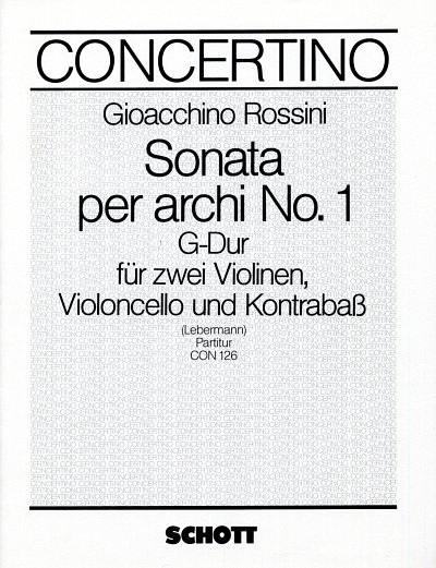G. Rossini: Sonata per archi , 2VlVcKb (Part.)