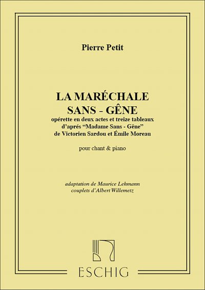 P. Petit: Marechale Sans Gene Cht-Piano , GesKlav