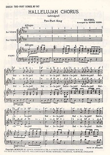 G.F. Händel: Hallelujah Chorus, Ch2Klav (Chpa)