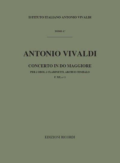 Concerto per 2 Oboi, 2 Clar, Archi, BC, Do RV 560  (Part.)