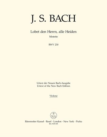 J.S. Bach: Lobet den Herrn, alle Heiden BWV 230, Gch4Kamo
