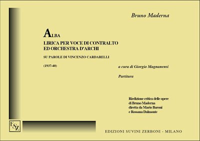 B. Maderna: Alba, Sinfo (Part.)