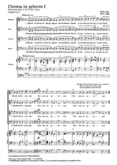 F. Liszt: Liszt: Weihnachtschorsätze I