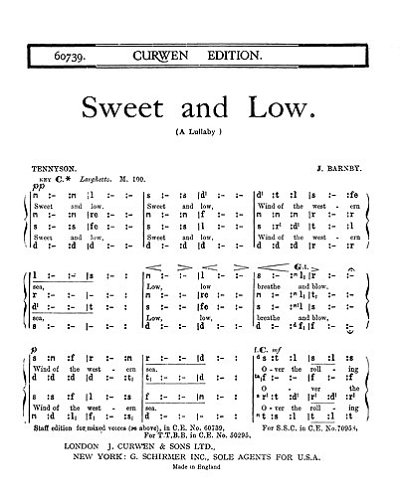J. Barnby: Sweet and Low