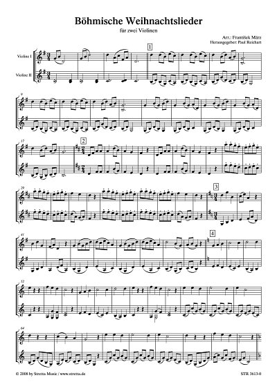 DL: Boehmische Weihnachtslieder fuer zwei Violinen