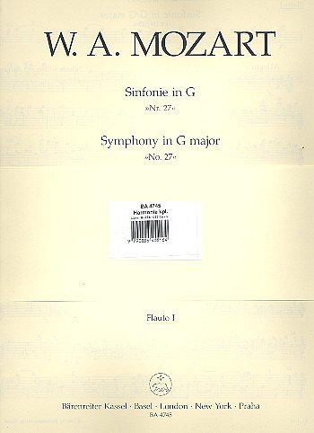 W.A. Mozart: Sinfonie Nr. 27 G-Dur KV 199 (161b) (HARM)