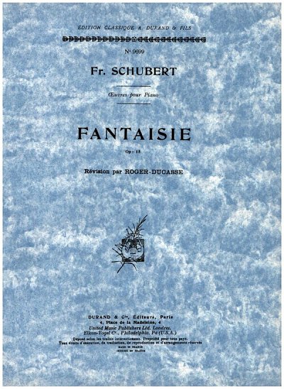 F. Schubert: Fantaisie Op 15 Piano , Klav