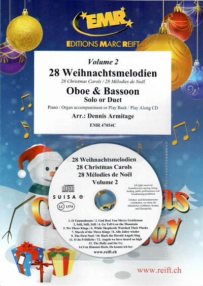 D. Armitage: 28 Weihnachtsmelodien Vol. 2, ObFgKlvOrg (+CD)