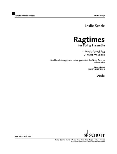 DL: L. Searle: Ragtimes for String Ensemble, Varstrens (Vla)