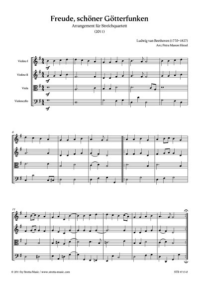 DL: L. v. Beethoven: Freude, schoener Goetterfunken Arrangem
