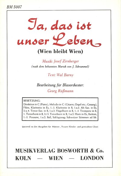 Zirnberger J. + Ruessmann G.: Wien Bleibt Wien (Ja Das Ist U