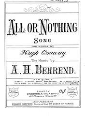 A. H. Behrend, Hugh Conway: All Or Nothing