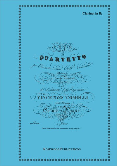 Pugni, Cesare (1802-1870): Quartet, Op. 2