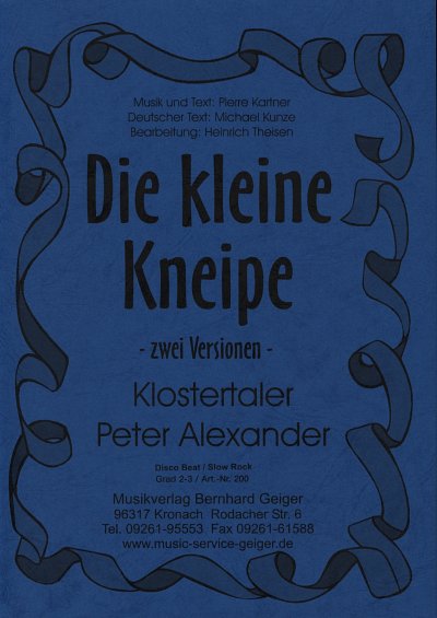 /.A.P. Klostertaler: Die Kleine Kneipe - 2 Versionen, Blask