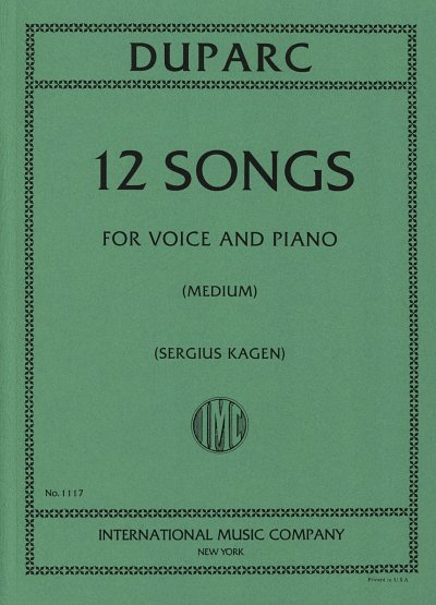 H. Duparc: 12 Songs for Medium Voice, GesMKlav