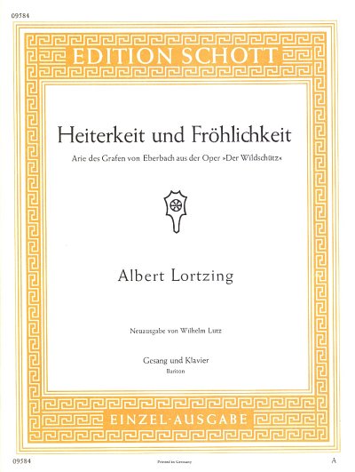 A. Lortzing: Heiterkeit und Fröhlichkeit , GesBrKlav