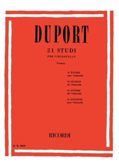 J. Duport: 21 Studi, Vc (Part.)