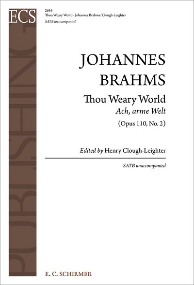 J. Brahms: Thou Weary World, Gch;Klav (Chpa)