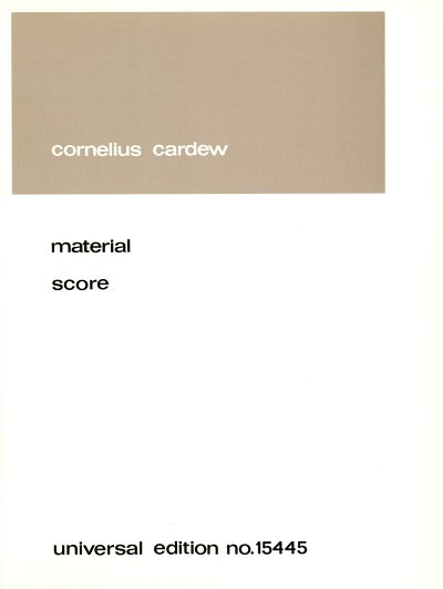 Cardew, Cornelius: Material