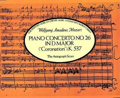 W.A. Mozart: Piano Concerto K 537 D Major Coronation  (Bu)