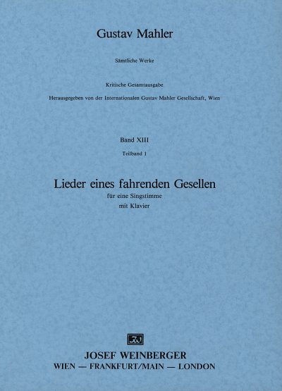 G. Mahler: Lieder eines fahrenden Gesellen, GesMKlav