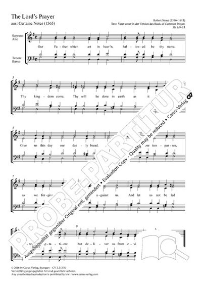 DL: S. Robert: The Lord's Prayer G-Dur, GCh4 (Part.)