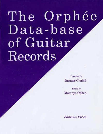 C. Jacque: Orphee Data Base of Guitar Records