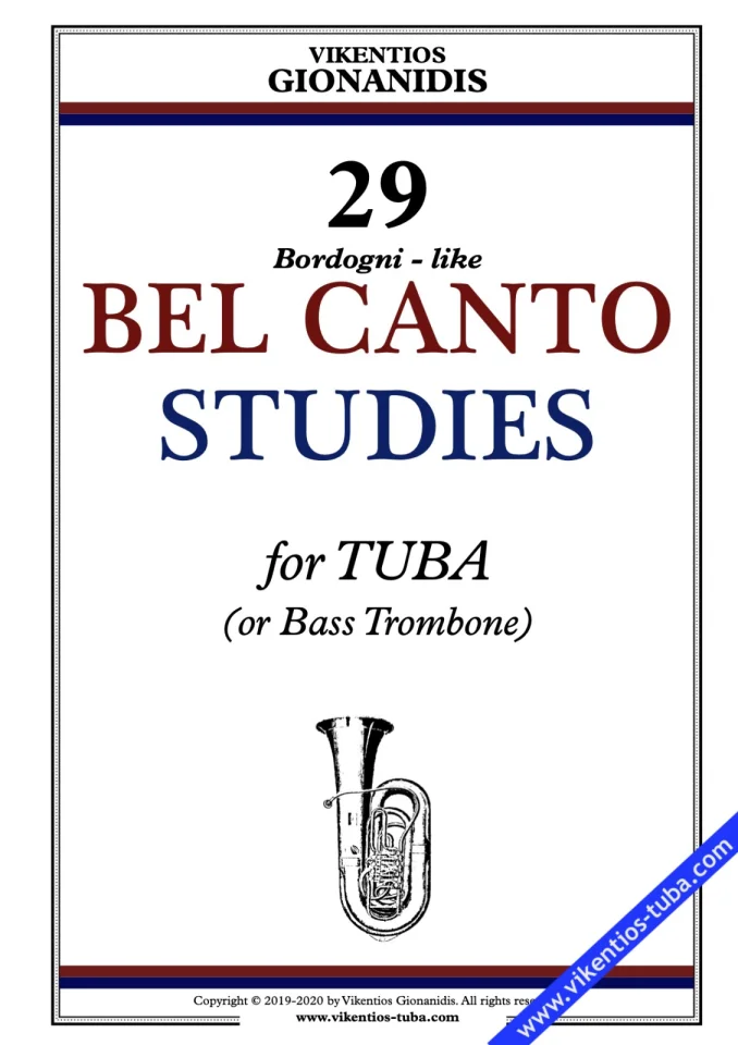 V. Gionanidis: 29 Bel Canto Studies, Tb/Bpos (0)