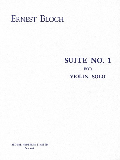 E. Bloch: Suite Nr 1