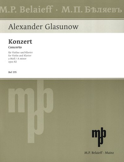 A. Glasunow: Violinkonzert a-Moll op. 82, VlKlav (KA+St)