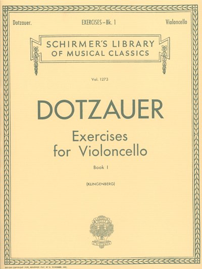 F. Dotzauer: Exercises for Violoncello - Book 1, Vc