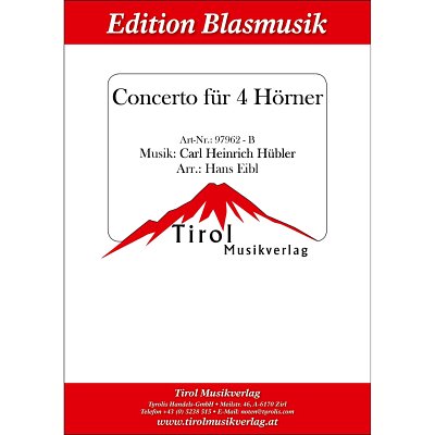 C.H. Hübler: Concerto für 4 Hörner, 4HrnBlaso (Pa+St)