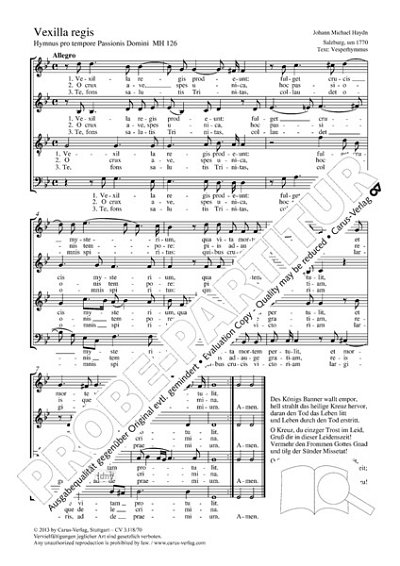M. Haydn y otros.: Vexilla regis g-Moll MH 126 (1770)