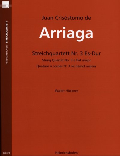 J.C. de Arriaga: Quartett Nr. 3 Es-Dur, 2VlVaVc (Stsatz)